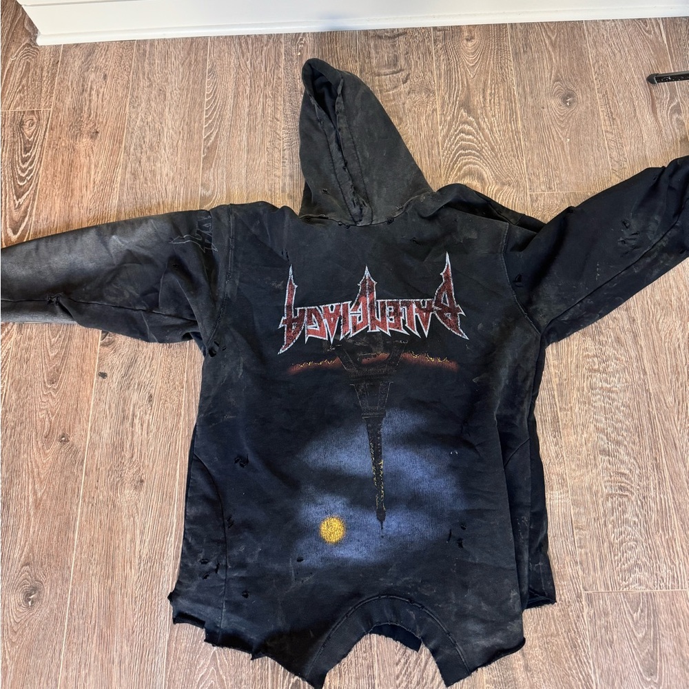 Balenciaga Paris Moon Crinkled Hoodie